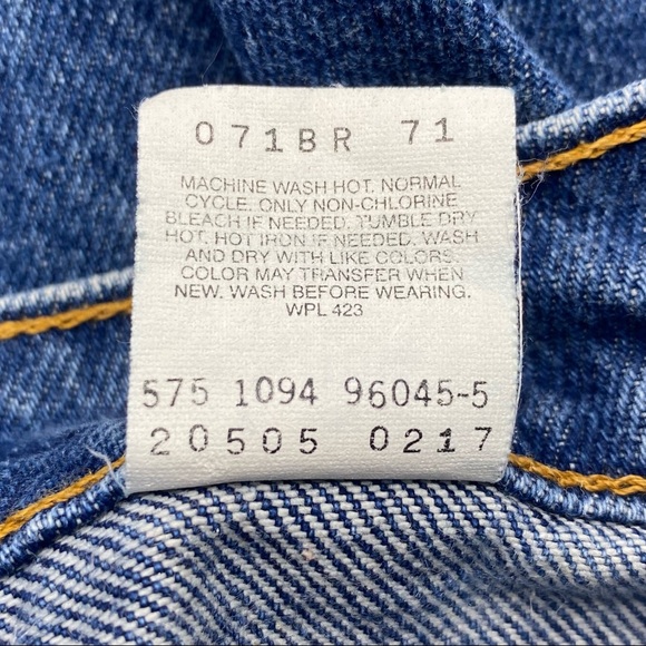 Vintage 1994 Levi’s Orange Tab 505s Regular Fit Straight Leg Medium Wash Jeans - Picture 15 of 15
